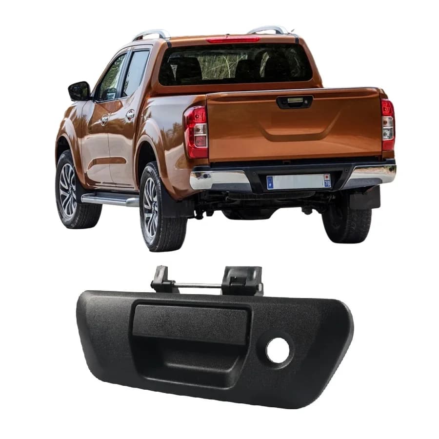 Black Tailgate Handle Back Door Trunk Handle Exterior Outside fit for Nissan Navara D23 NP300 2015 2016 2017 2018 2019