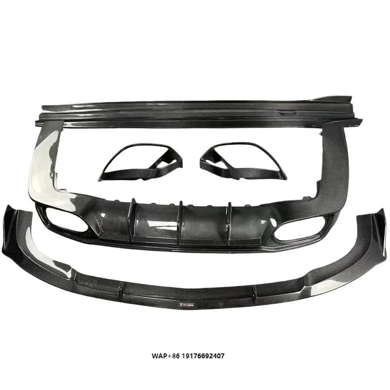 forMercedes ’AMG GT50 GT53 Modified Carbon Fiber BBS Style Surround Kit Front Lip air Vent Side Skirt Rear Lip Tail Wing