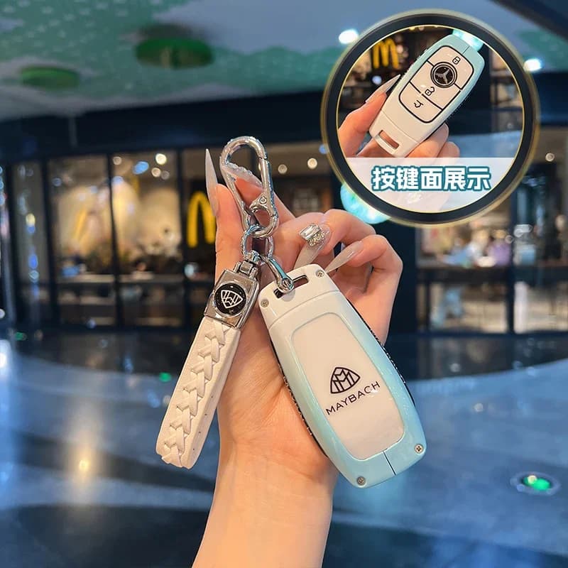 Car Key Case Cover Shell Fob for Mercedes Benz Cla250 Mercedes Benz GLS53 2019 GLS450 Maybach GLS600 2021 AMG C63S GLE 450 2020
