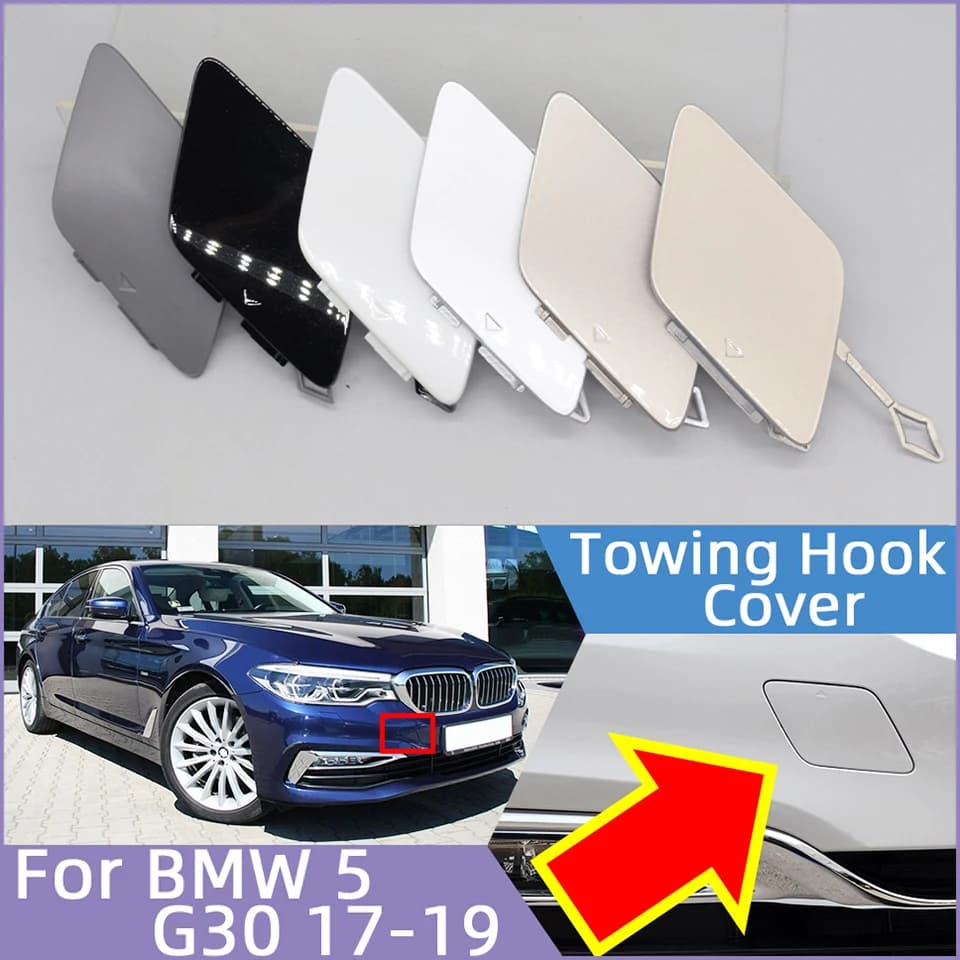 For Bmw 5 2017 2018 2019 G30 G31 518 520 525 530 535 540#51117427448 Front Bumper Towing Hook Eye Cover Lid Hauling Cap Trim