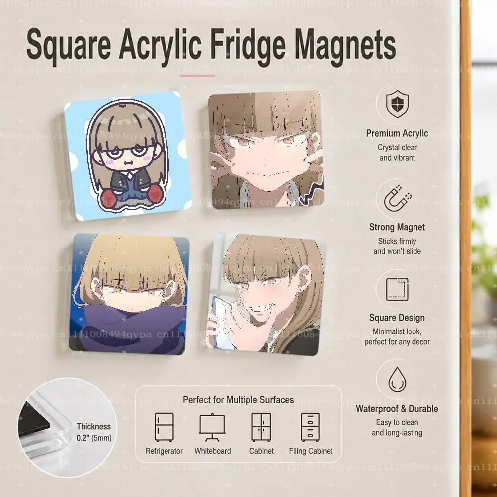The R-Ramparts Of Ice Koyuki Decorative Square Magnetic Fridge Sticker, Custom Print Fridge Magnet, Home Decor Holiday Gift