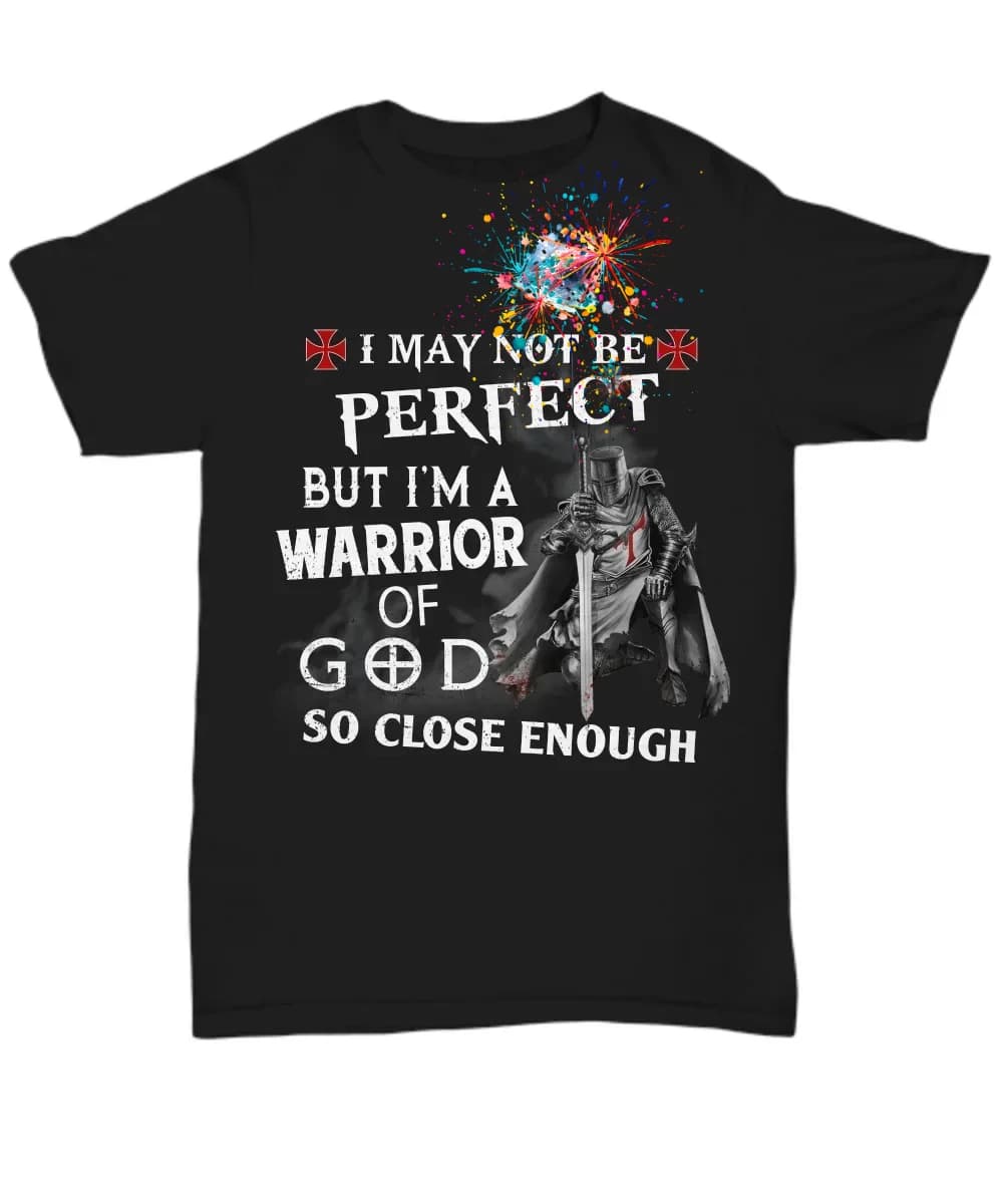 I Am Warrior of God. Christian Gift Knights Templar T-Shirt 100% Cotton O-Neck Short Sleeve Summer Casual Mens T-shirt