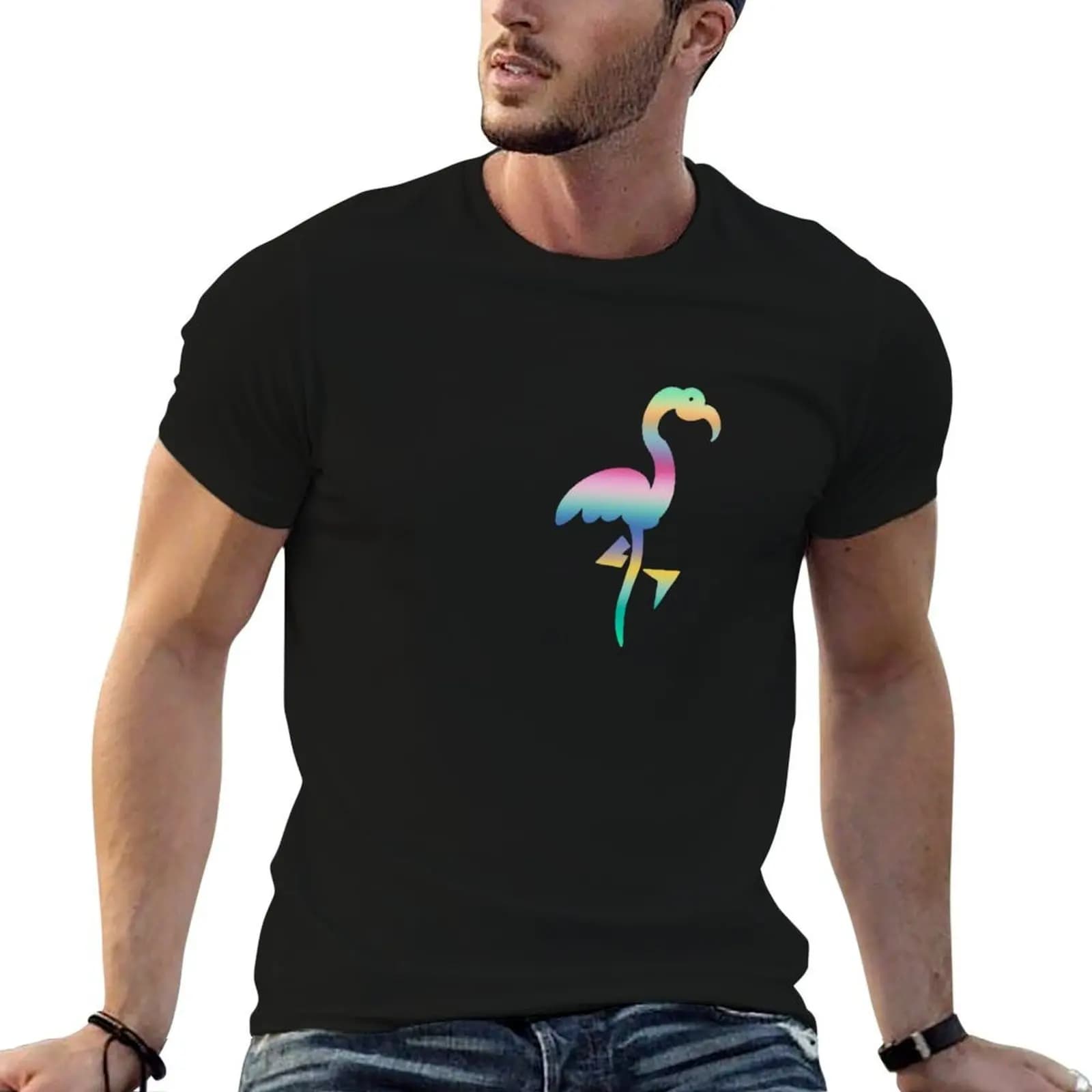 Flamingo Sands T-Shirt quick drying man clothes plus size men clothing
