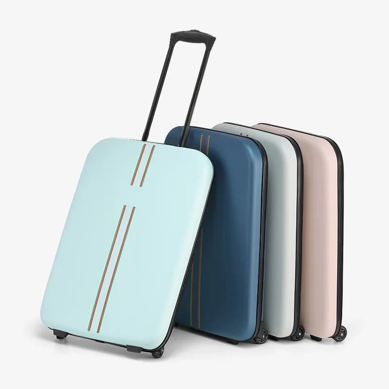 New Foldable Trolley Suitcase 20-Inch 24-Inch Luggage for Business Travel, Lightweight and Foldable Travel Bag
