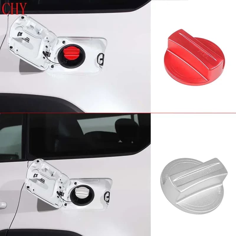 For Toyota Land Cruiser Prado 250 LC250 2024+  Aluminum Alloy Red Silver Car Fuel Decorative Cover Sticker Car Accessories 1PCS