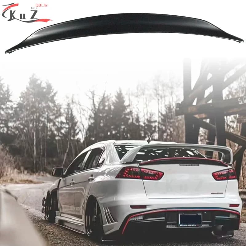 For Mitsubishi Lancer EX Evo 08-15 ABS Primer Color Rear Trunk Lip Spoiler Wing Car Accessories Aerodynamic Exterior