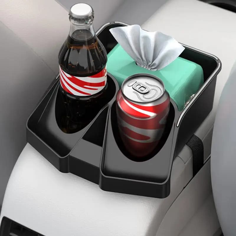 Car Armrest Storage Box Double Cup Holders Car Seat Organizer Car Seat Storage Wear-Resistant Console Storage Organizer For Car