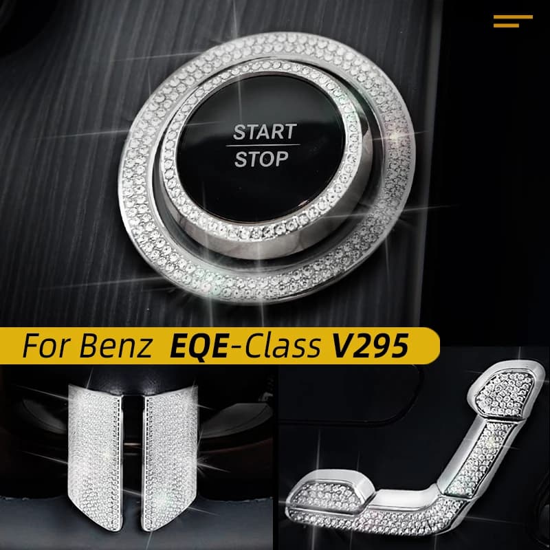 For Mercedes-Benz EQE V295 Sedam EQE SUV EQE350 EQE500 Series Car Interior Steering Wheel Air Outlet Diamond Decoration