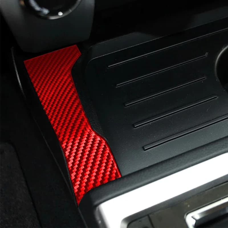 Car Carbon Fiber Central Control Gear Trim Strip Stickers for Toyota Tundra 2014-2018 Auto Interior Decorative Supplies