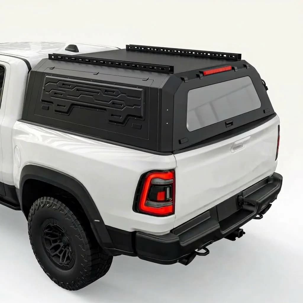 Aluminum Pickup Truck Hardtop RAM 2500 3500 2019-2024 Canopy Truck Bed Cover 301L-400L Capacity Waterproof Off-road Truck