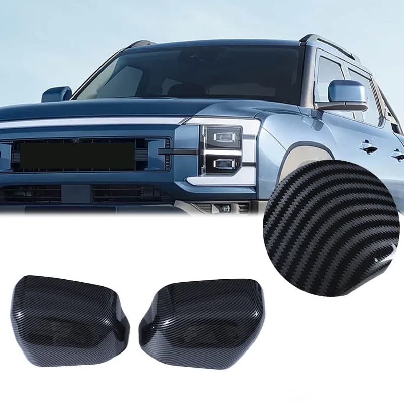 2pcs ABS Car Rearview Mirror Cover Cap Housing For  2024+ BYD Shark SHARK RHD Car Exterior Mirror  Accessories