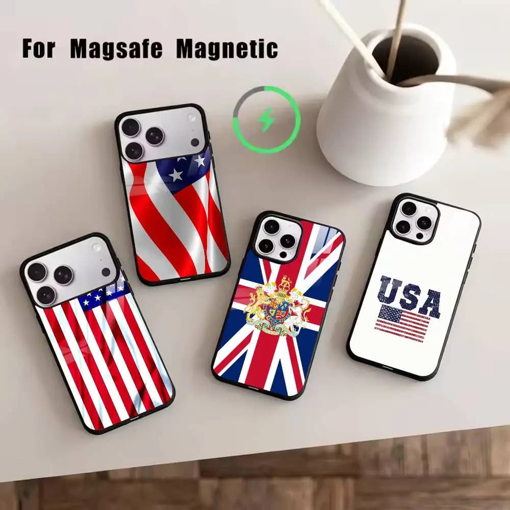 The American flag  Phone Case For iPhone17,16,15,14,13,12,11 Plus,Pro Magnetic For Magsafe Wireless Charging