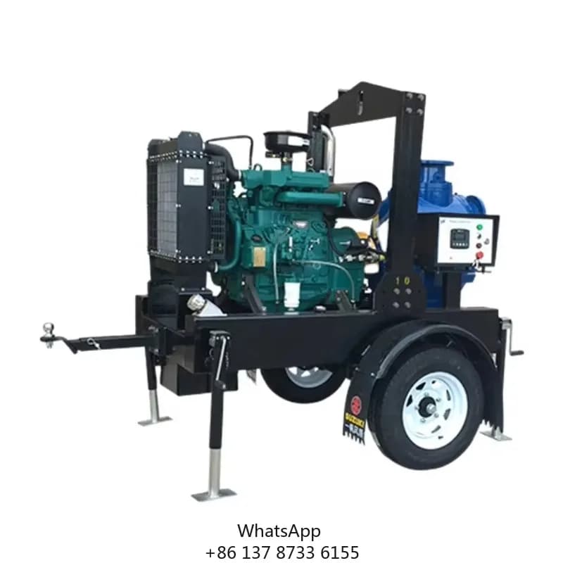 4 6 8 10 12 15 Inch Mobile Trailer Self Priming Centrifugal High Pressure Self Priming Sewage Pump