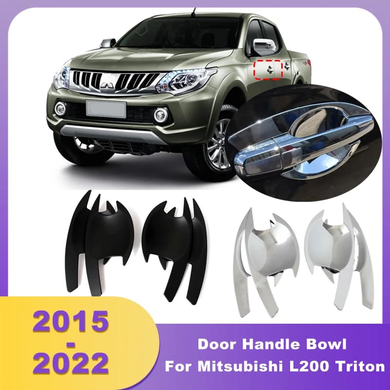 Door Handle Insert Bowl Handles Trim For Mitsubishi L200 Triton 2015 2016 2017 2018 2019 2020-2022 For PAJERO SPORT 2015-2022