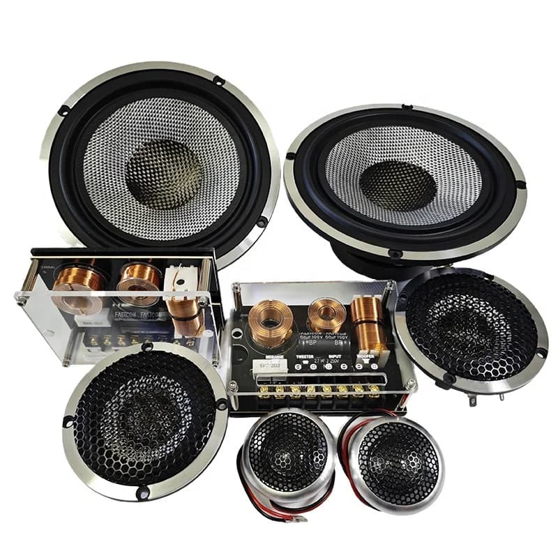 5pcs 6.5 Inch Car Woofer Speaker 125W RMS Power 6.5 Inch 3-Way Component Car Speaker with High Quality for Car Audio