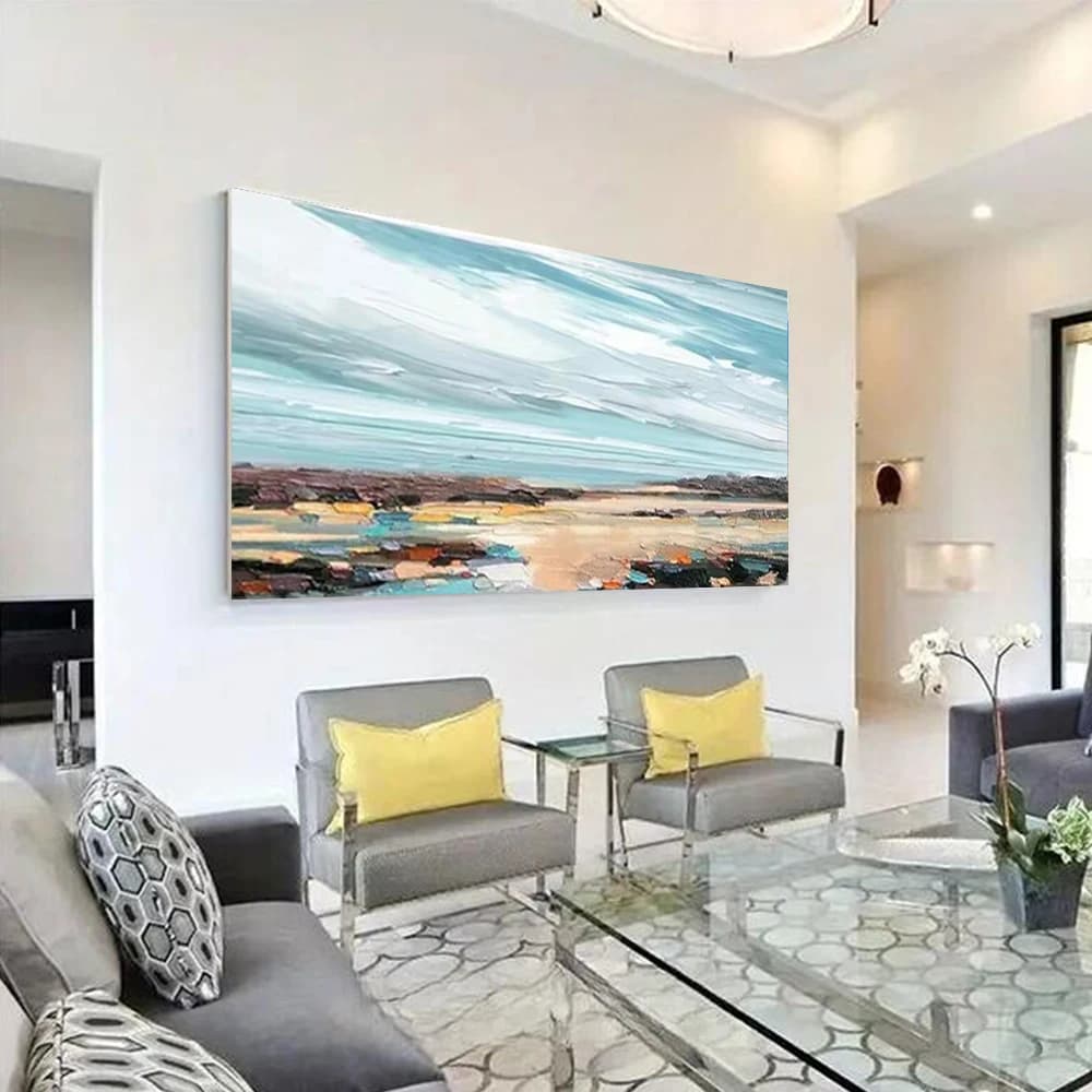 large Scarlet Mural Hand-painted Abstract Oil Painting on Canvas Paintings Modern Home Decoration Living Room Wall Art image