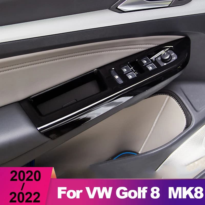 For Volkswagen VW Golf 8 MK8 2020 2021 2022 ABS Car Door Window Switch Buttons Covers Armrest Panel Auto Interior Accessories