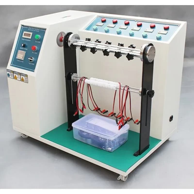 Bending testing machine, plug wire swing machine, wire swing testing device
