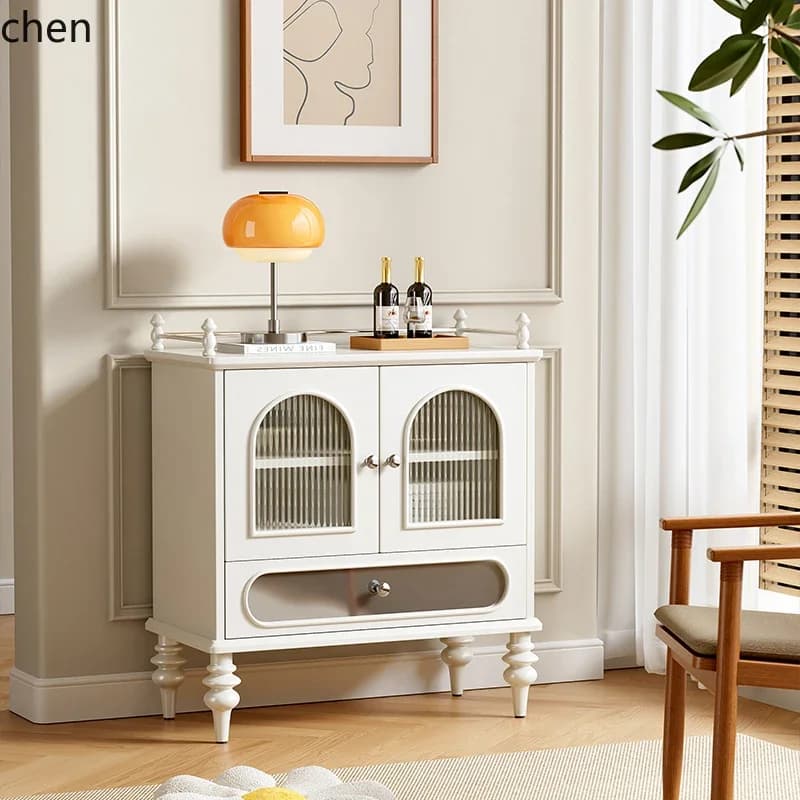 DSAsolid wood dining side tea retro light luxury sofa cabinet modern and simple