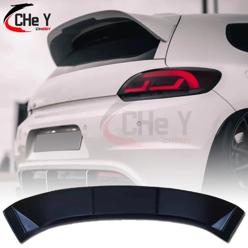 Car Styling Fit For Volkswagen Scirocco 2009-2013 (only for R) CARBON FIBER Materoal Rear Roof Lip Spoiler Trunk Boot Wing
