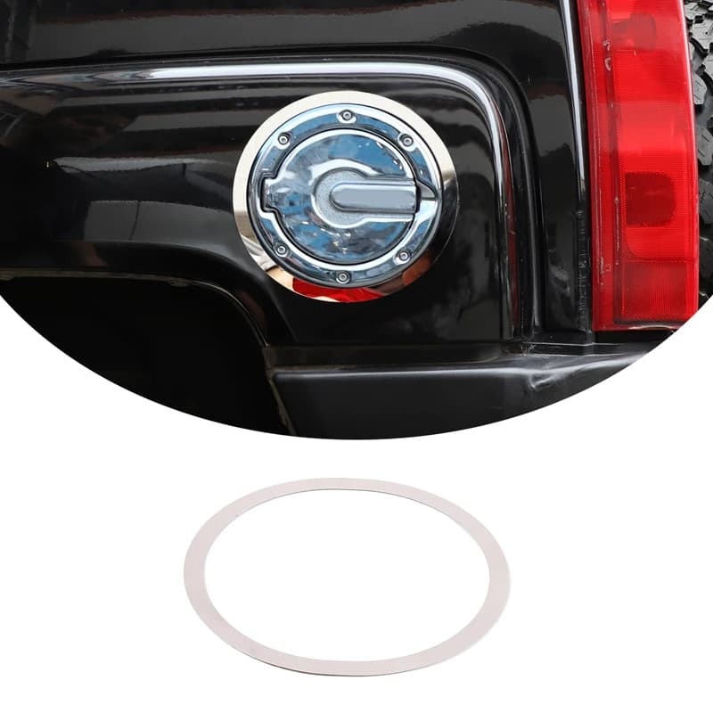 For Hummer H3 2005 2006 2007 2008 2009 Stainless Steel bright light Car fuel tank cap decorative circle sticker Auto Accessories