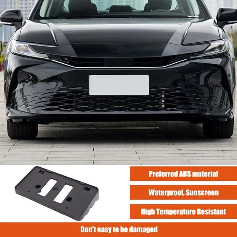 For Toyota Camry SE XSE 2018-2024 ABS Black Car Front License Plate Bracket Modification Accessories OE: 7510106090, 75101-06090
