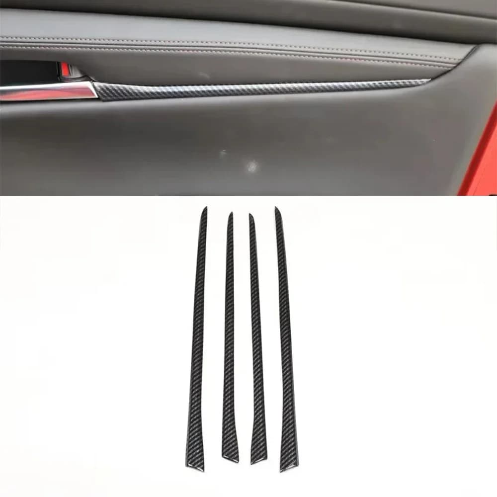 For Mazda 3 Axela 2020-2023 Car Door Panel Decoration Strips ABS Stickers Interior Auto Styling Accessories 4pcs