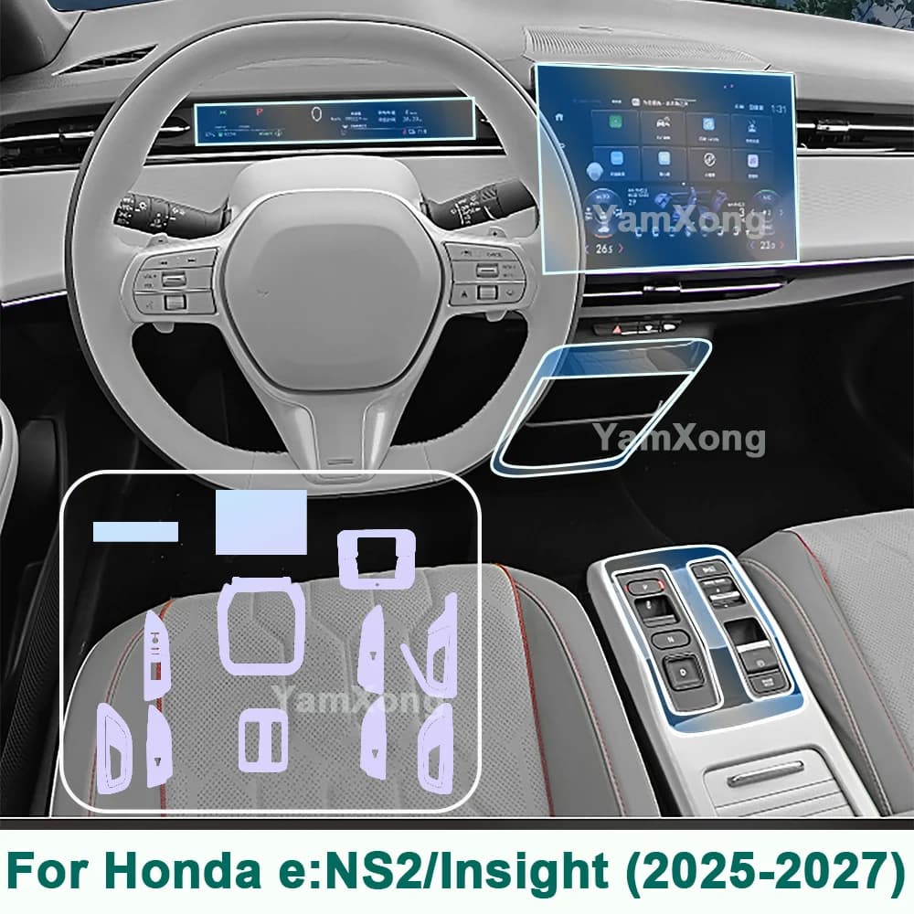 For Honda e:NS2/Insight 2025-2027 Car Interior Protective Film Dashboard Center Control Screen Protective Sticker