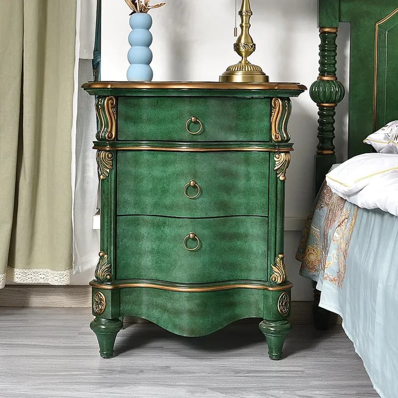 Classic Rustic Retro Nightstands Dressers Trendy Bedside Bedroom Nightstands Safe Vintage Storage Mesita Para Cama Furniture