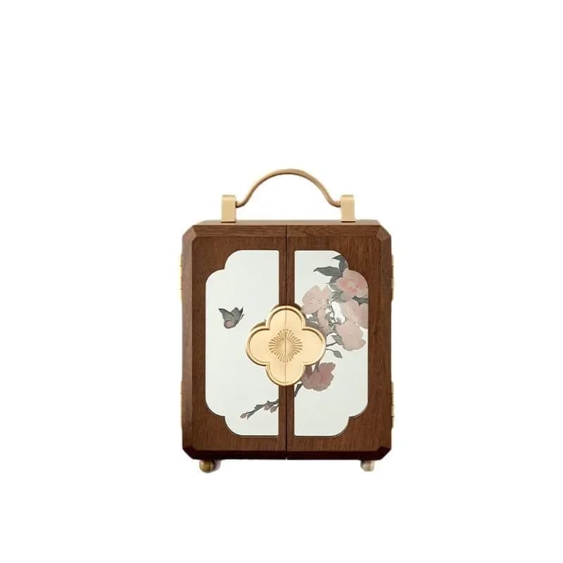 Wooden jewelry box Storage box High-end exquisite necklace jewelry box New Chinese Valentine's Day gift