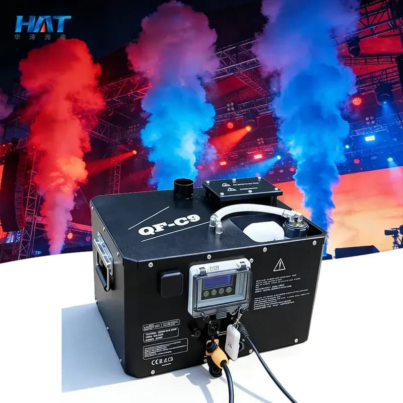 for HAT 3500W Colorful Fog Smoke Machine with 10-12m Spray Distance for Stage DJ Wedding Party Effect Use Fog Machine Liquid