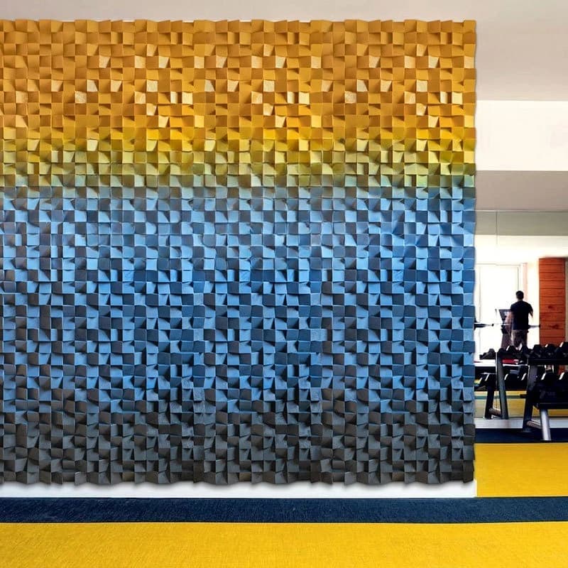 Entrance puzzle color gradual change color solid wood background wall cafe dining bar image wall big painting