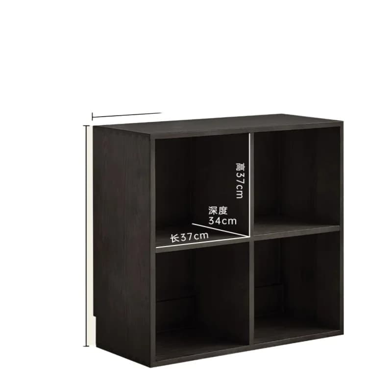 LH retro solid wood free combination cabinet living room storage integrated floor storage bookcase