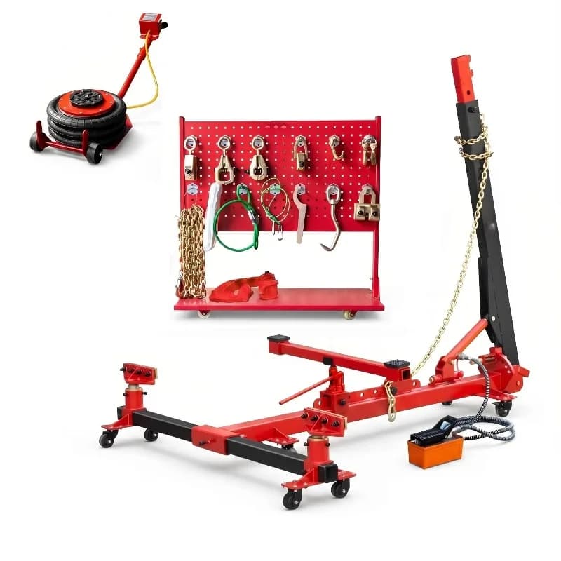Portable Auto Body Frame Machine Auto Car Chassis Strengthening Machine with 10 Tons Pulling Tower for Car Repair Shop