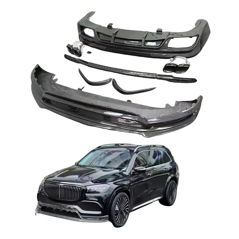 High Quality LD Style Carbon Fiber Body Kit With Front Lip Rear Diffuser For GLS 2020-2023 Exterior Upgrade Parts