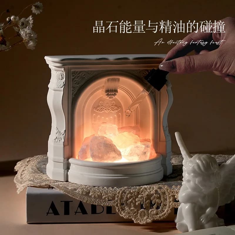 Expansion of fireplace aromatherapy gift box, fragrant stone ornament gypsum niche home decoration