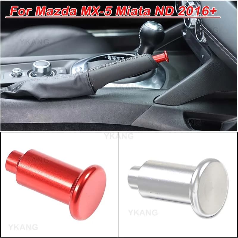 Handbrake Drift Knob E-Brake Lever Lock Button Cover For Mazda MX-5 Miata ND 2016+ Car Interior Racing Modification Accessories