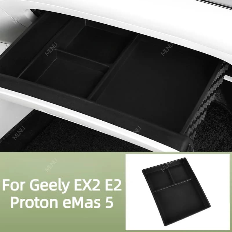 Glove Box Organizer For Geely EX2 E2 Proton eMas 5 2026 2025 Accessories ABS Anti-Scratch Heat-Resistant Impact-Resistant