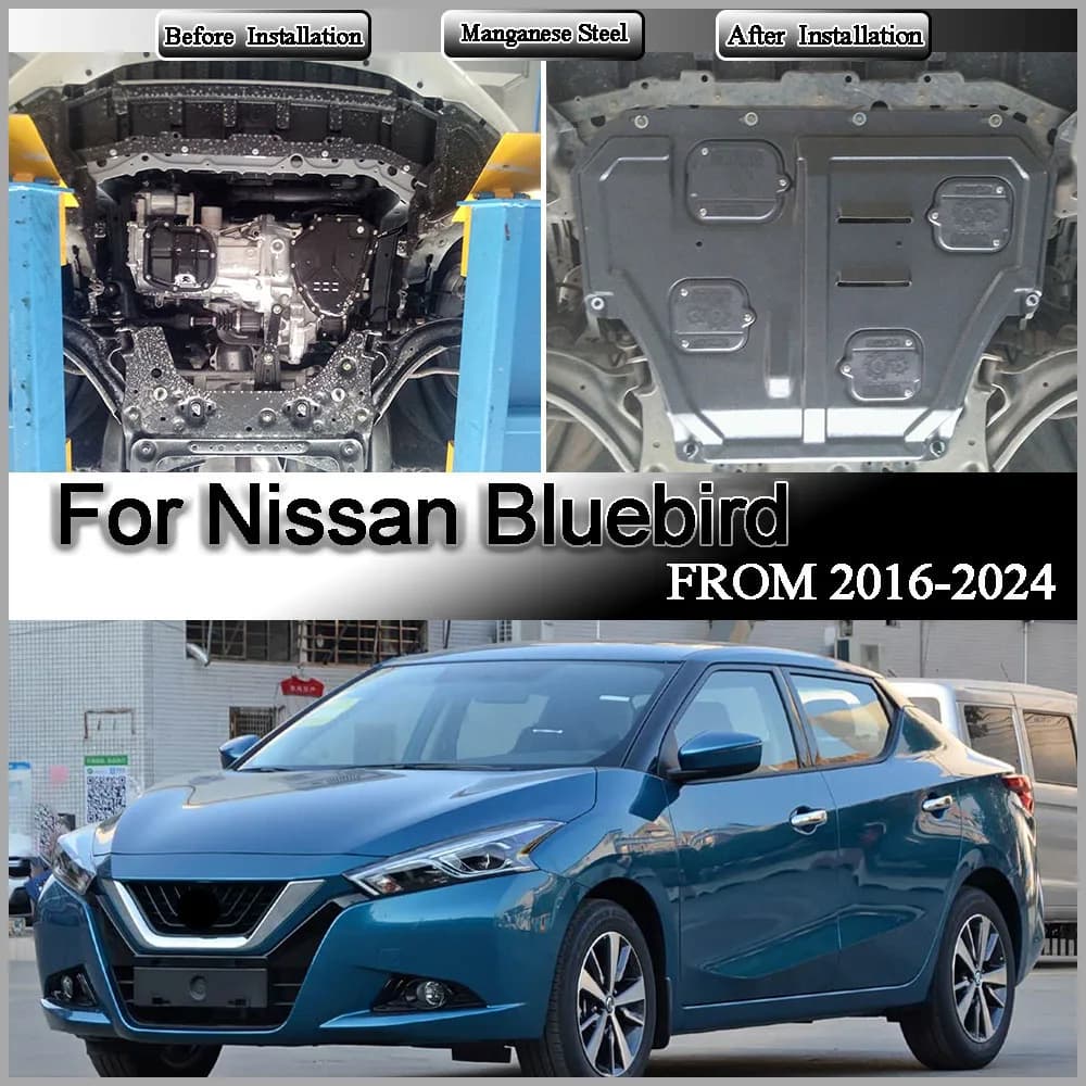 Under Engine Guard Splash Shield Mud Fender Cover Plate Fender Mudguard Protector For Nissan Bluebird 2016-2024 1.6L