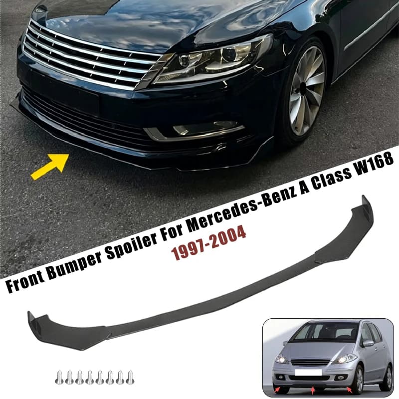 Sport Front Bumper Splitter Spoiler Lip For Mercedes-Benz A Class W168 1997-2004 5Pcs Adjustable Sectional Car Tuning Body Kit