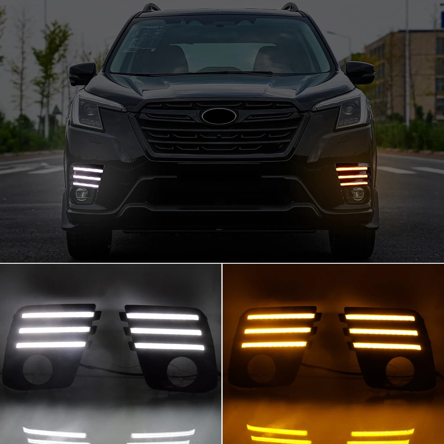 For Subaru Forester 2022 2023 2024 Car Accessories Dynamic DRL Daytime Running Light LED Replacements 2pcs
