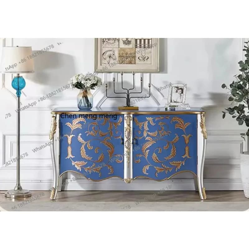 American painted shoe cabinet household large capacity luxury porch cabinet side cabinet European style
