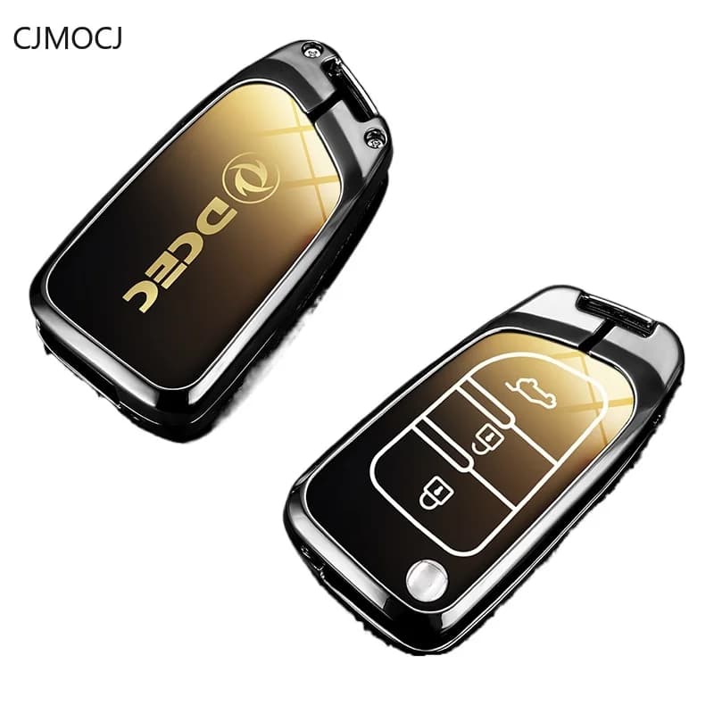 Premium Zinc Alloy Key Cover Case for Aeolus AX7/E70/AX3/AX4/AX5/Fengdu MX5/A30 - Protective Key Fob Shell  Keybag Keychain
