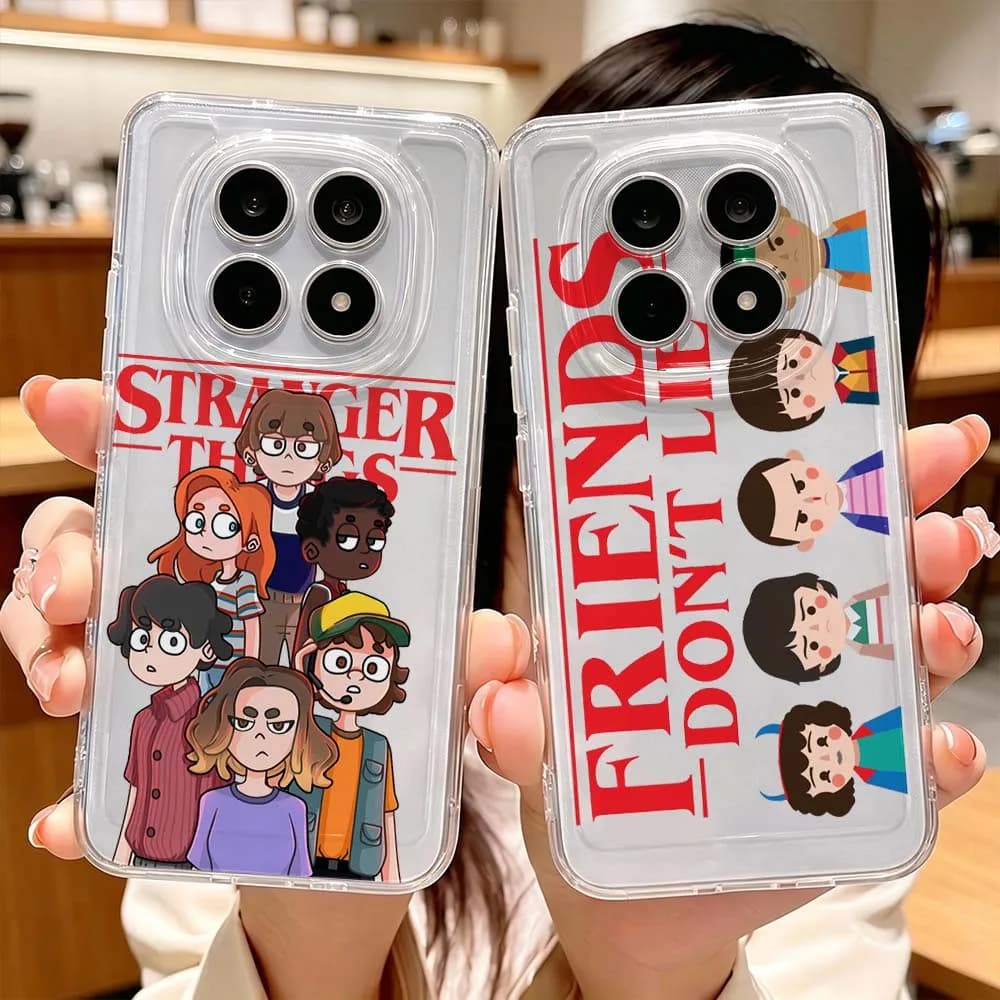 Movie Stranger Things Cartoon Cover For Xiaomi Redmi Note 15 14 13 12 11E 9 Pro Pro+ 4G 5G Protective Transparent Phone Case