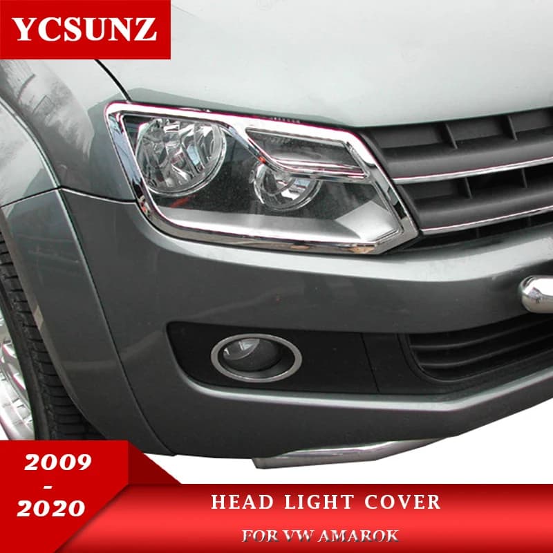 Headlight Covers Accessories For VW Amarok 2009 2010 2011 2012 2013 2014 2015 2016 2017 2018 2019 2020 2021 2022 Double cabin