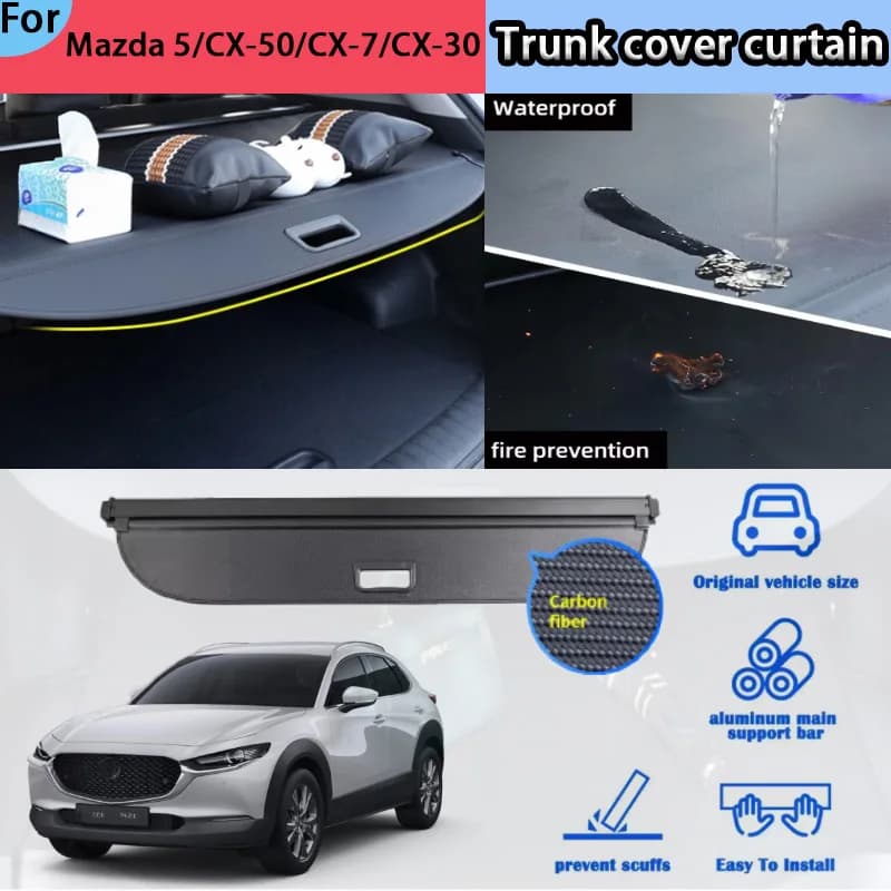 Suitable for Mazda Mazda 5/CX-50/CX-7/CX-30 Trunk Curtain Rear Trunk Storage Partition Bezel Interior Modification Accessories