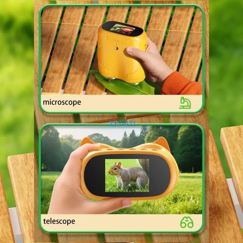 E15A Kids Portable Microscope Intelligent Device with Rechargeable Design and 4K High Definition Screen for Exploration