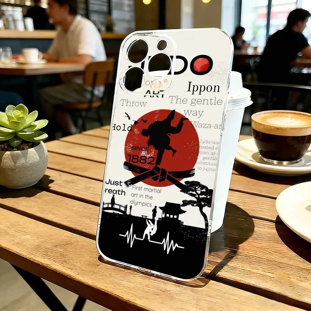 J-Jujitsu J-Judo  Phone Case Transparent Silicone Soft For iPhone 17 16 15 14 13 12 11 Mini Pro Max Plus