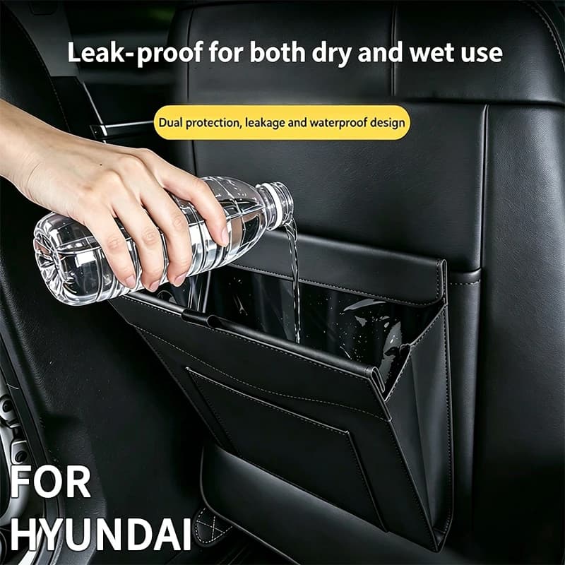 For Hyundai Elantra Sonata Grandeur Tucson Santa Fe Palisade Staria IONIQ 5 6 Keep Car Tidy Waterproof Leak‑proof Car Trash Bag