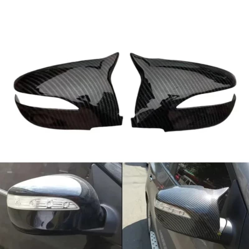 Fit For Hyundai IX35 2011-2015 Car Rearview Side Mirror Cover Wing Cap Exterior Sticker Door Back View Case Trim Carbon Fiber